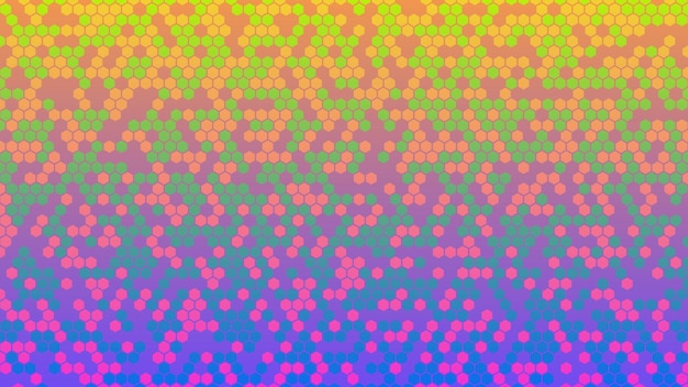 Colorful Gradient Hexagon Pattern Background