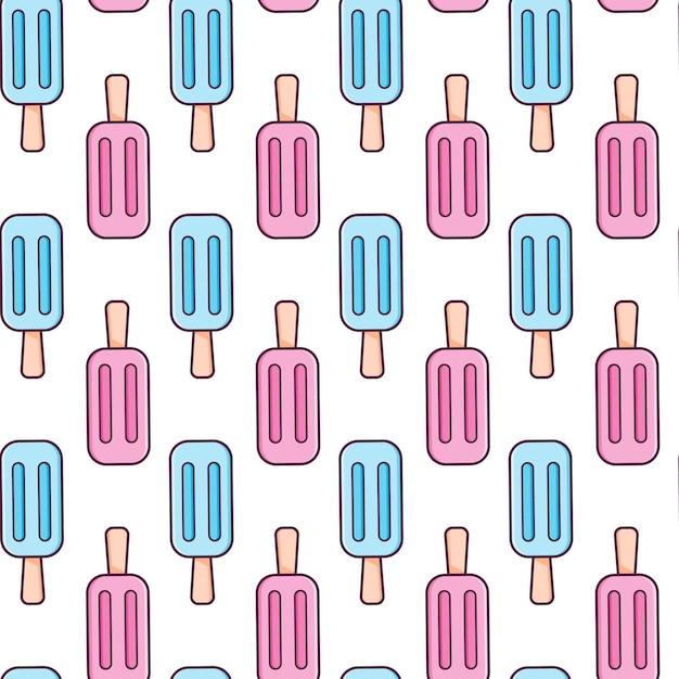 Colorful Popsicle Repeating Pattern