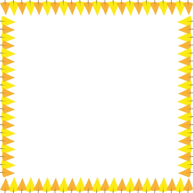 Colorful tree autumn simple frame Thanksgiving border template Frame with empty space for your text