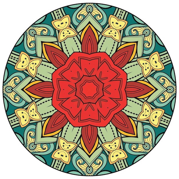 Colorfull diseño de vector de mandala único moderno