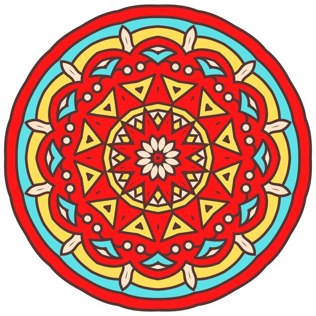 Colorfull Diseño de Vector de Mandala Único Moderno