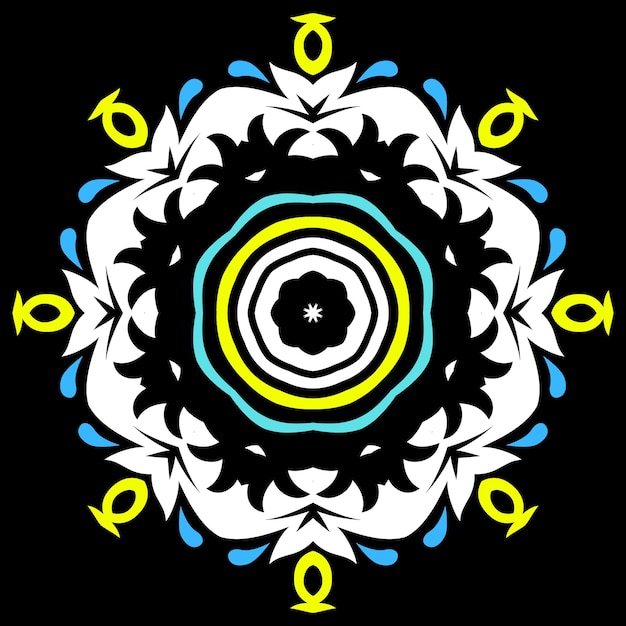 Colorfull diseño de vector de mandala único moderno