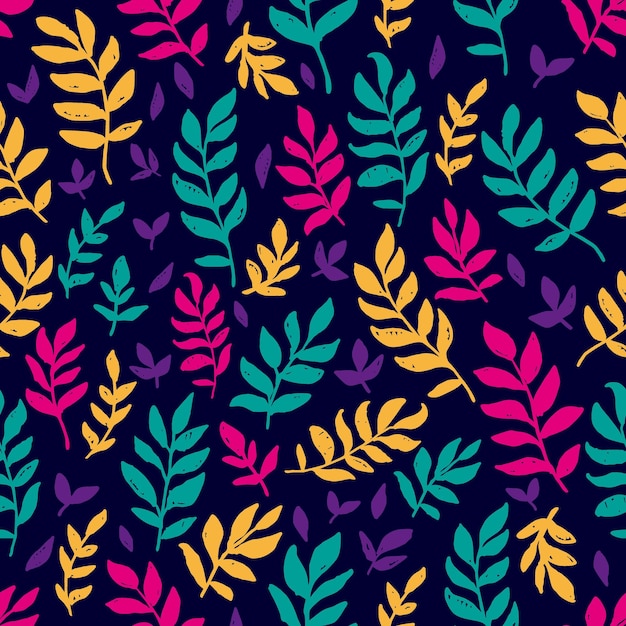 Colorfull hojas de patrones sin fisuras