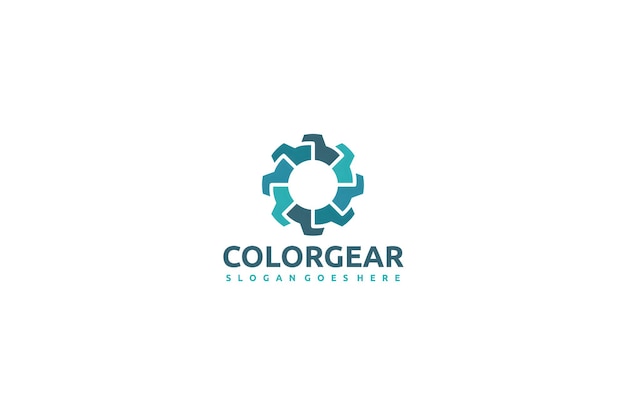 Colorgear Logo Modern Tech Gear Design