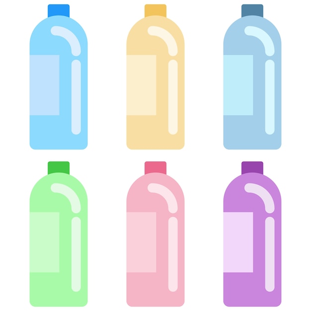 colorida botella de plástico vacía