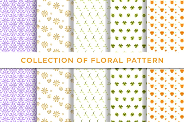 colorida colección floral de patrones sin fisuras geométricos diseño minimalista simple