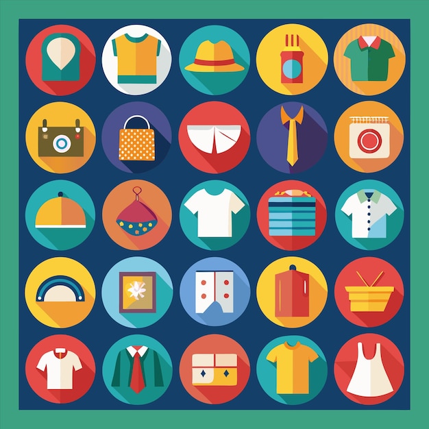 una colorida colección de ropa y accesorios incluyendo uno que dice quot t camisas quot