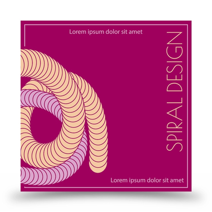 Vector una colorida espiral entrelazada plantilla de elementos para el diseño de portadas pancartas carteles interiores e ideas creativas