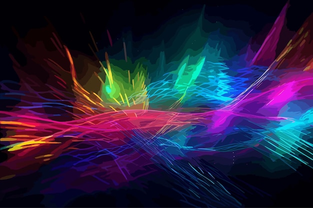 una colorida ilustración abstracta de una imagen fractal con un fondo colorido.