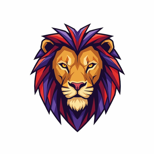 La colorida mascota de la cabeza de león