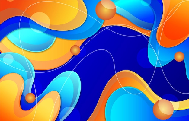 una colorida pintura abstracta de círculos y líneas