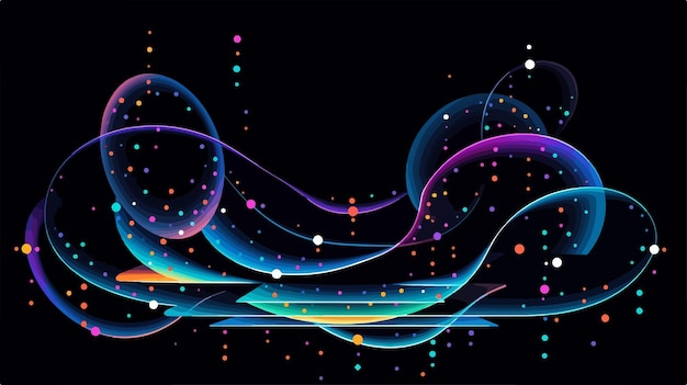 Una colorida pintura abstracta del universo.