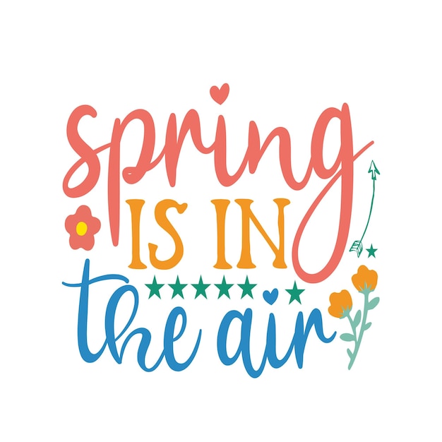 Una colorida primavera está en el cartel de aire.