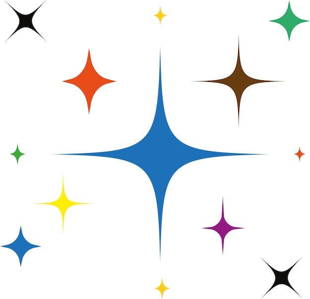 Las coloridas estrellas brillantes