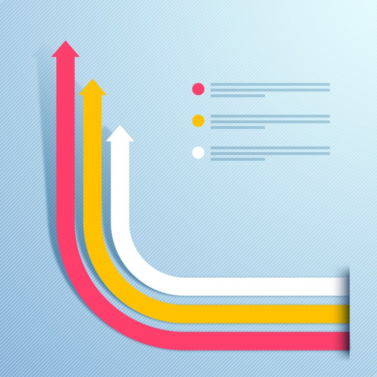 Vector coloridas flechas elemento infográfico.