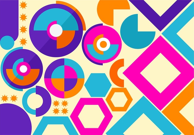 Coloridas formas geométricas abstractas elementos de diseño fondo forma moderna