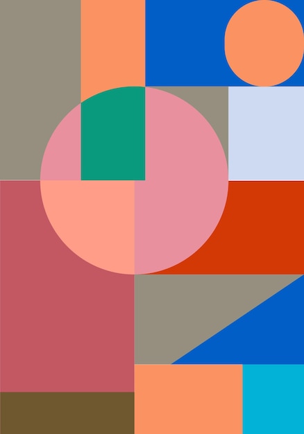 Coloridas formas geométricas composición fondo gráfico abstracto Diseño para banner de póster web