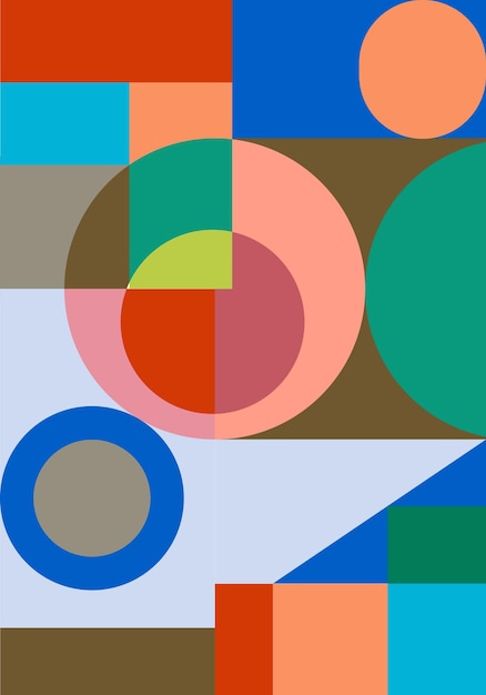 Coloridas formas geométricas composición fondo gráfico abstracto Diseño para banner de póster web