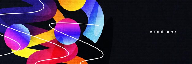 Coloridas formas de líneas curvas Fondo con efecto texturizado Diseño creativo para carteles o publicidad