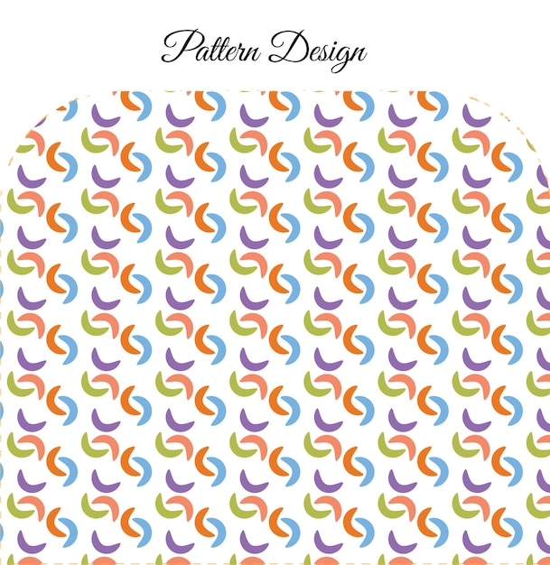 Las coloridas formas de la media luna repiten el patrón
