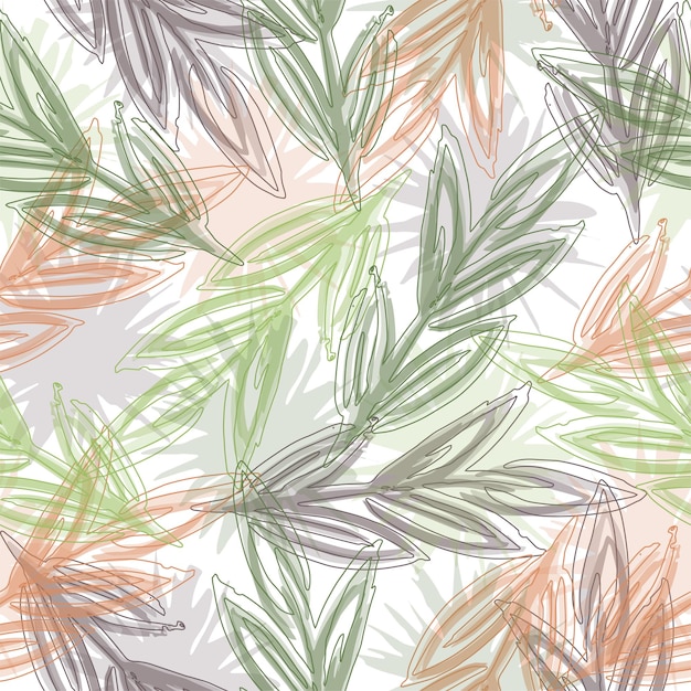 Coloridas hojas lineales de patrones sin fisuras