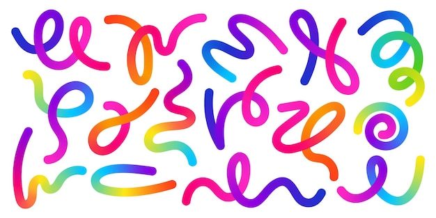 Coloridas rayas 3D y confeti festivo vibrantes cintas arco iris para celebraciones y fiestas