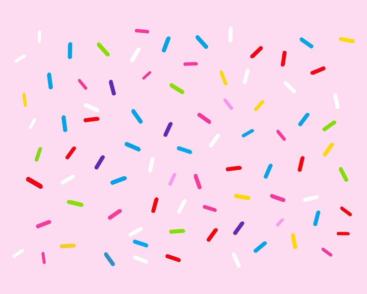 Vector coloridas salpicaduras de rosquillas patrón sin costuras fondo de crema de caramelo rosa superposición de esmalte de pastel para plantilla de cartel de pancarta decorativa textura de cubierta de pastel o helado papel tapiz vectorial