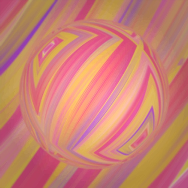 Colorido 3d bola esférica borrosa ilustración vectorial