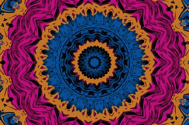 Colorido abstracto mandala vector patrón tribal fondo festivo
