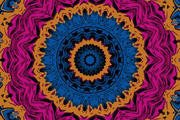 Colorido abstracto mandala vector patrón tribal fondo festivo