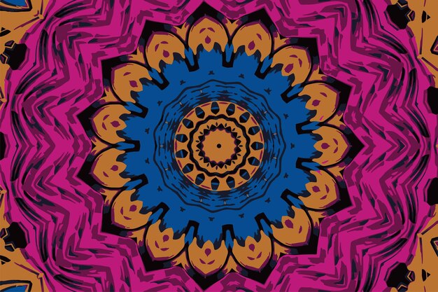 Colorido abstracto mandala vector patrón tribal fondo festivo