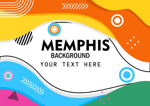colorido abstracto memphis fondo elementos geométricos