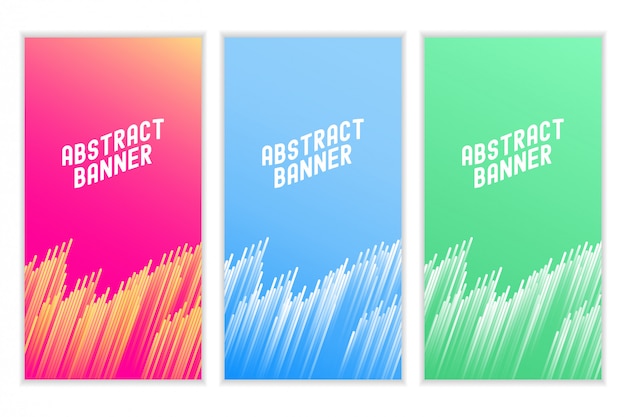 Colorido Abtract Line Banner