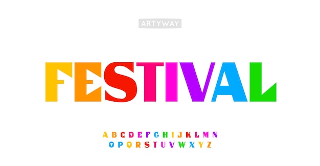 Colorido alfabeto de carnaval a la moda letras serif de vanguardia juguetona fuente geométrica audaz para marca juvenil alegre fuente de fiesta festiva tipografía alegre diseño de identidad moderna conjunto tipográfico vectorial