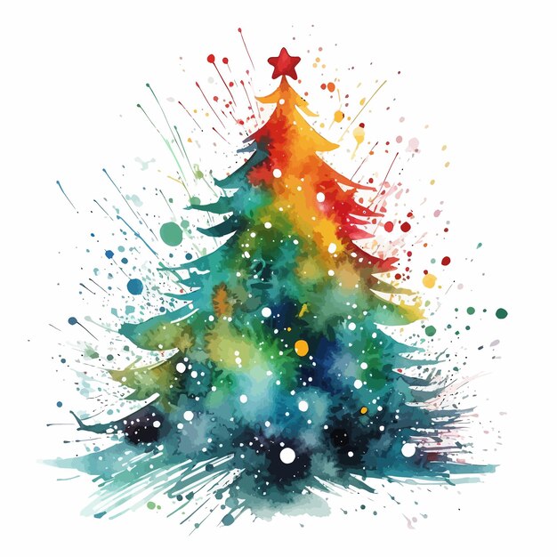 el colorido árbol de Navidad