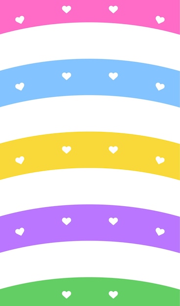un colorido arco iris de fondo coloreado con un corazón de patrón arcoirís