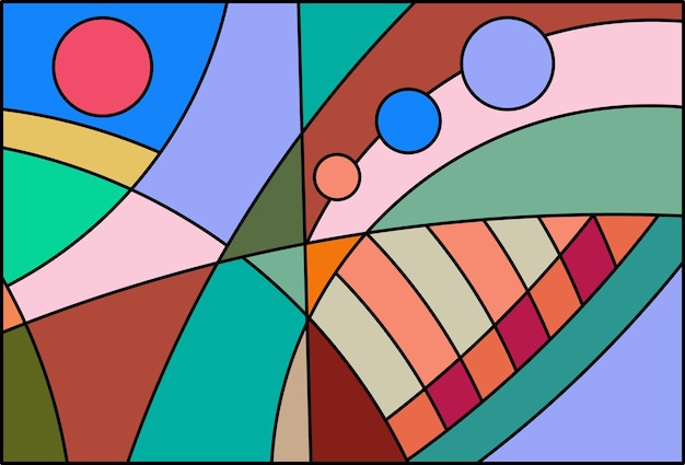 colorido arte abstracto para decoración de paredes