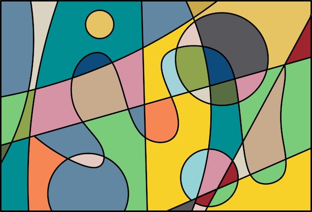 colorido arte abstracto para decoración de paredes