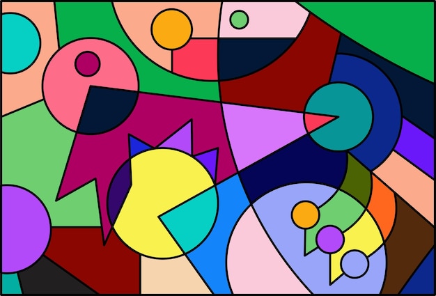 colorido arte abstracto para decoración de paredes