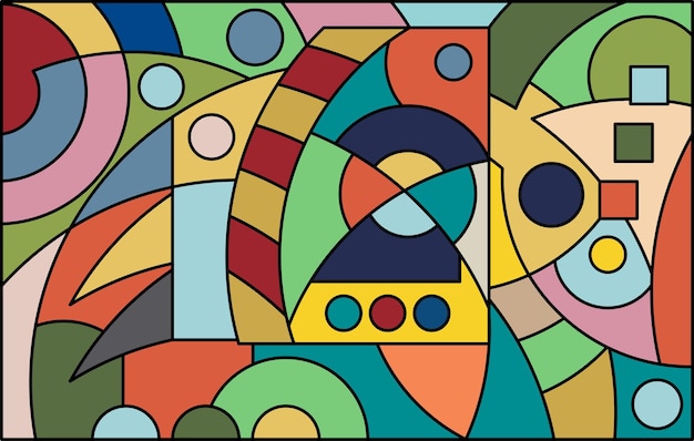 colorido arte abstracto para decoración de paredes
