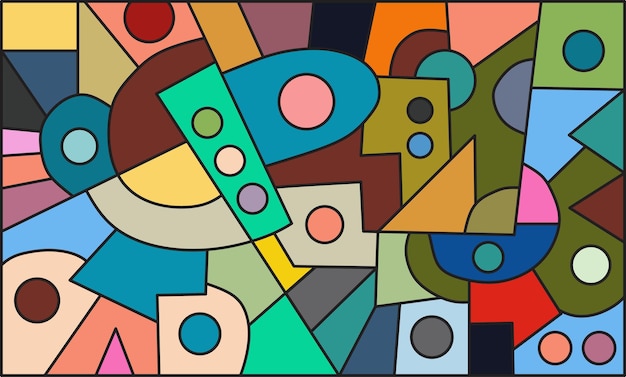 colorido arte abstracto para decoración de paredes