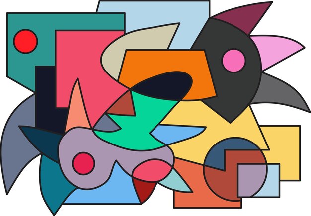 colorido arte abstracto para decoración de paredes