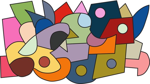 colorido arte abstracto para decoración de paredes