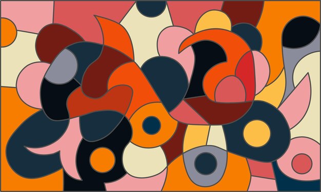 colorido arte abstracto para decoración de paredes