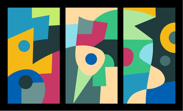 colorido arte abstracto para decoración de paredes