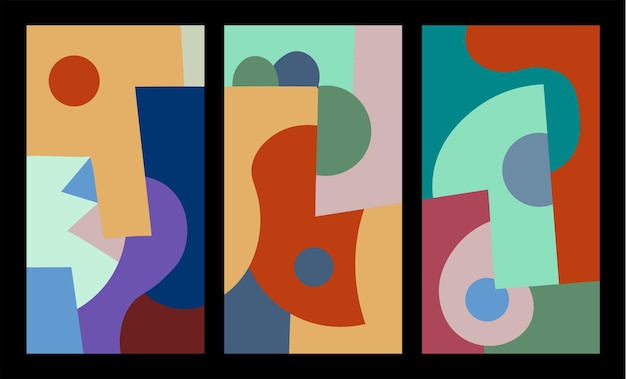 colorido arte abstracto para decoración de paredes
