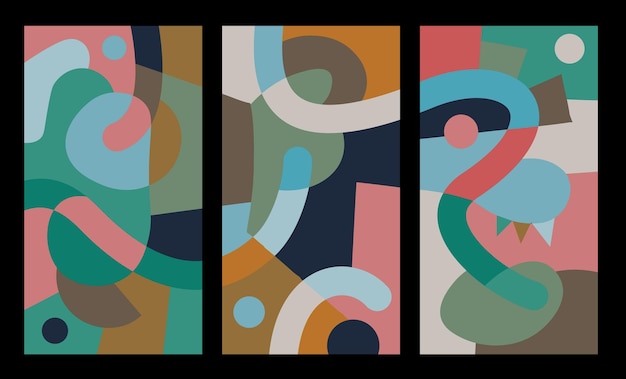 colorido arte abstracto para decoración de paredes