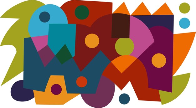 colorido arte abstracto para decoración de paredes