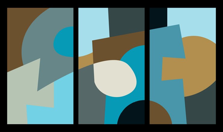 Vector colorido arte abstracto para decoración de paredes