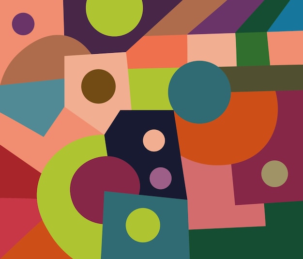 colorido arte abstracto para decoración de paredes